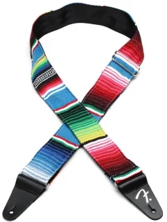 Serape Guitar Strap - Blue Multi