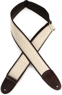 MHG7-DBR Hemp Guitar Strap - Dark Brown/Natural