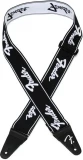 WeighLess Running Logo Guitar Strap - Black/White