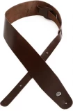 2.5" Classic Leather Guitar Strap - Brown