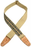 MH8P Hemp Guitar Strap - Berry And Taupe