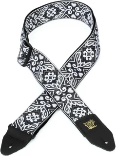 Jacquard Guitar Strap - Tribal Silver