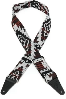 2-inch Zion Guitar Strap - Black Aztec