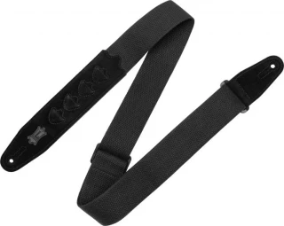 MC2PH 2-inch Cotton Pickholder Guitar Strap - Black