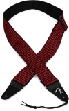 Houndstooth Guitar Strap - Red
