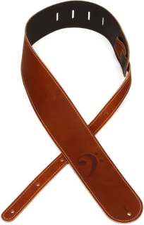 The Bass-Ball 3" Garment Leather Bass Strap - Brown