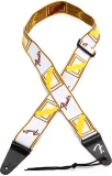 WeighLess Guitar Strap - White/Brown/Yellow