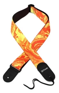 DD3145 Steve Vai 2 inch Guitar Strap - Orange Universe