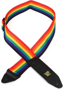 Pickholder Polypro Guitar Strap - Rainbow