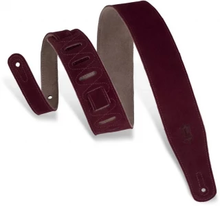 MS26 Suede Guitar Strap - Burgundy