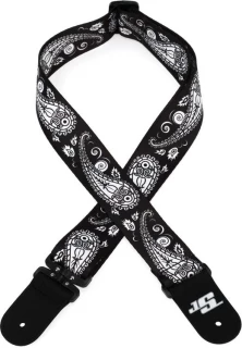 Joe Satriani Swivel Guitar Strap - Black Paisley