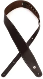 2.5" Classic Leather Guitar Strap w/Stitching - Brown