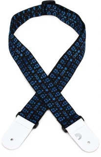 Woven Guitar Strap - Hootenanny Blue/Black