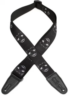 MPD2 Polyester Guitar Strap - Black & White Skulls