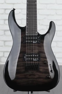 Jackson JS Series Dinky Arch Top JS22Q-7 DKA HT - Transparent Black Burst